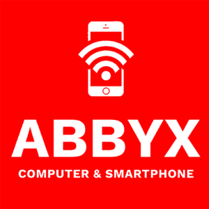 Logo Abbyx Computer Smartphone Rojo